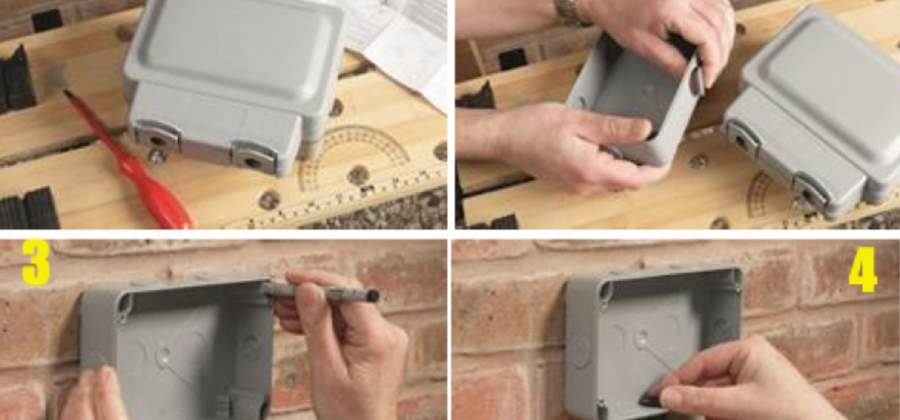 How do you install the MK Marsterseal Plus outdoor Sockets?